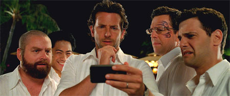 Zach Galifianakis, Bradley Cooper, Ed Helms, Justin Bartha in HANGOVER PART II